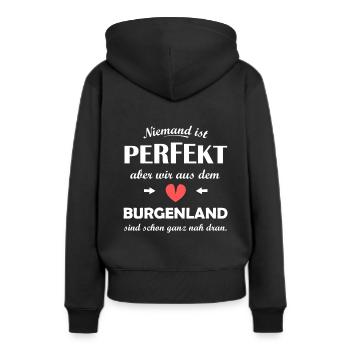 Patrie Burgenland - Sweat à capuche Premium bio Femme - noir - Dos - Julia (174cm)
