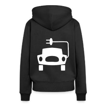 Les voitures électriques - Sweat à capuche Premium bio Femme - noir - Dos - Julia (174cm)
