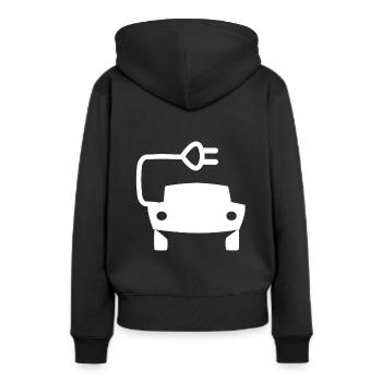 La transition des transports - Sweat à capuche Premium bio Femme - noir - Dos - Julia (174cm)