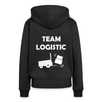 Transport et stockage - Sweat à capuche Premium bio Femme - noir - Dos - Julia (174cm)