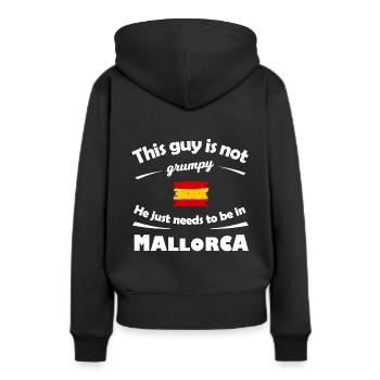 Tourist in Mallorca - Frauen Premium Bio Hoodie - Schwarz - Hinten - Julia (174cm)