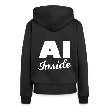Intelligence artificielle - Sweat à capuche Premium bio Femme - noir - Dos - Julia (174cm)