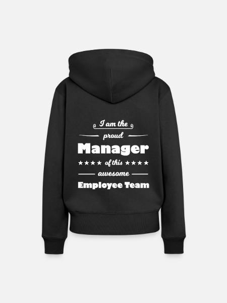 Le drôle de manager - Sweat à capuche Premium bio Femme - noir