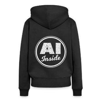 Informatique et intelligence - Sweat à capuche Premium bio Femme - noir - Dos - Julia (174cm)