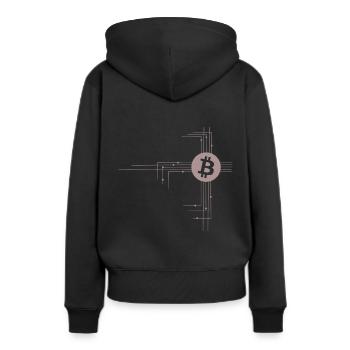 Le phénomène des pièces de monnaie - Sweat à capuche Premium bio Femme - noir - Dos - Julia (174cm)