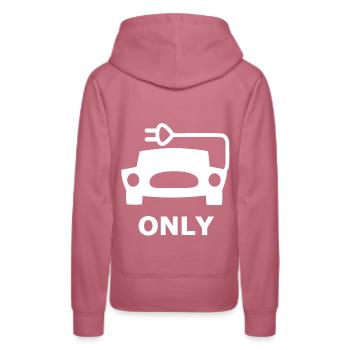 Parken für E Autos - Frauen Premium Bio Hoodie - Malve - Hinten - Isabella (175cm)
