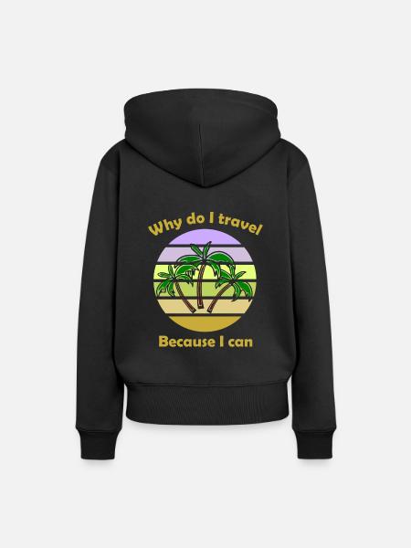Der Tourist - Frauen Premium Bio Hoodie - Schwarz