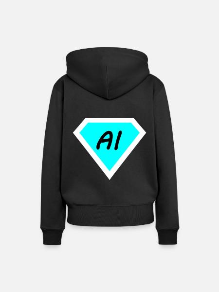 Die künstliche Computer Technik - Frauen Premium Bio Hoodie - Schwarz