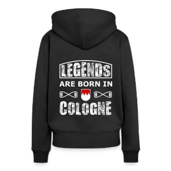Né dans la belle ville de Cologne - Sweat à capuche Premium bio Femme - noir - Dos - Julia (174cm)