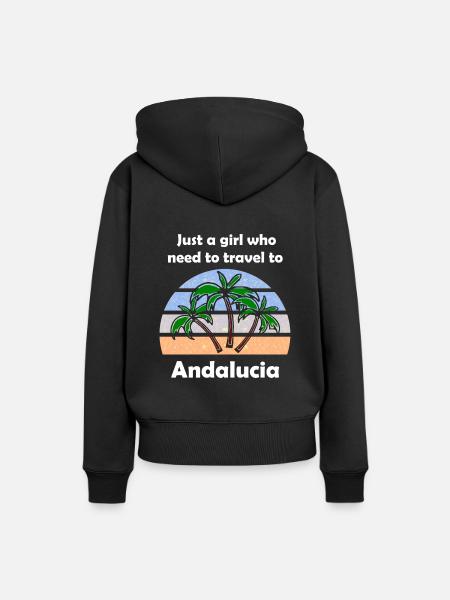Urlaub in Andalusien - Frauen Premium Bio Hoodie - Schwarz