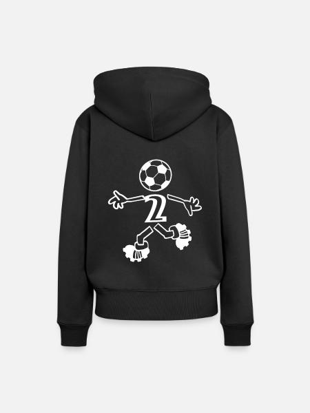 Die Nummer zwei - Frauen Premium Bio Hoodie - Schwarz