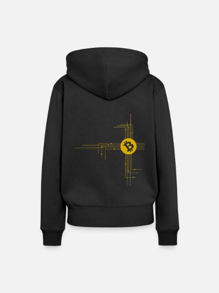Die Finanz Revolution Bitcoin - Frauen Premium Bio Hoodie - Schwarz