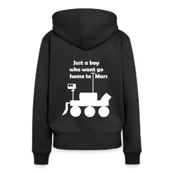 Excursion dans l’espace - Sweat à capuche Premium bio Femme - noir - Dos - Julia (174cm)