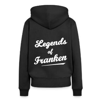 Le mythe de la Franconie - Sweat à capuche Premium bio Femme - noir - Dos - Julia (174cm)