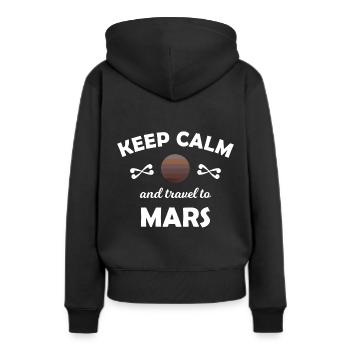 L’espace et les missions spatiales - Sweat à capuche Premium bio Femme - noir - Dos - Julia (174cm)