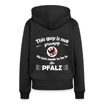 Le Palatinat au sud - Sweat à capuche Premium bio Femme - noir - Dos - Julia (174cm)