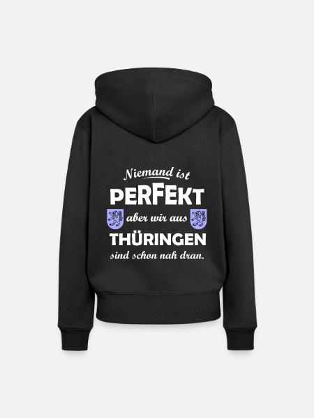 Die Thüringen im Osten - Frauen Premium Bio Hoodie - Schwarz