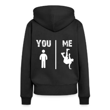 Breakdance Funny Gift Joke B-Boying - Sweat à capuche Premium bio Femme - noir - Dos - Julia (174cm)