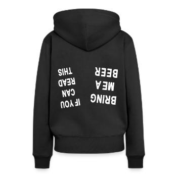 Apporte-moi de la baie - Sweat à capuche Premium bio Femme - noir - Dos - Julia (174cm)
