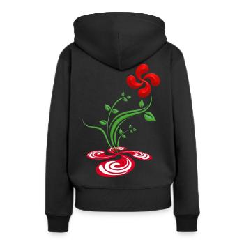 Flower of the Basque Country - Women’s Premium Organic Hoodie - black - Back - Julia (174cm)