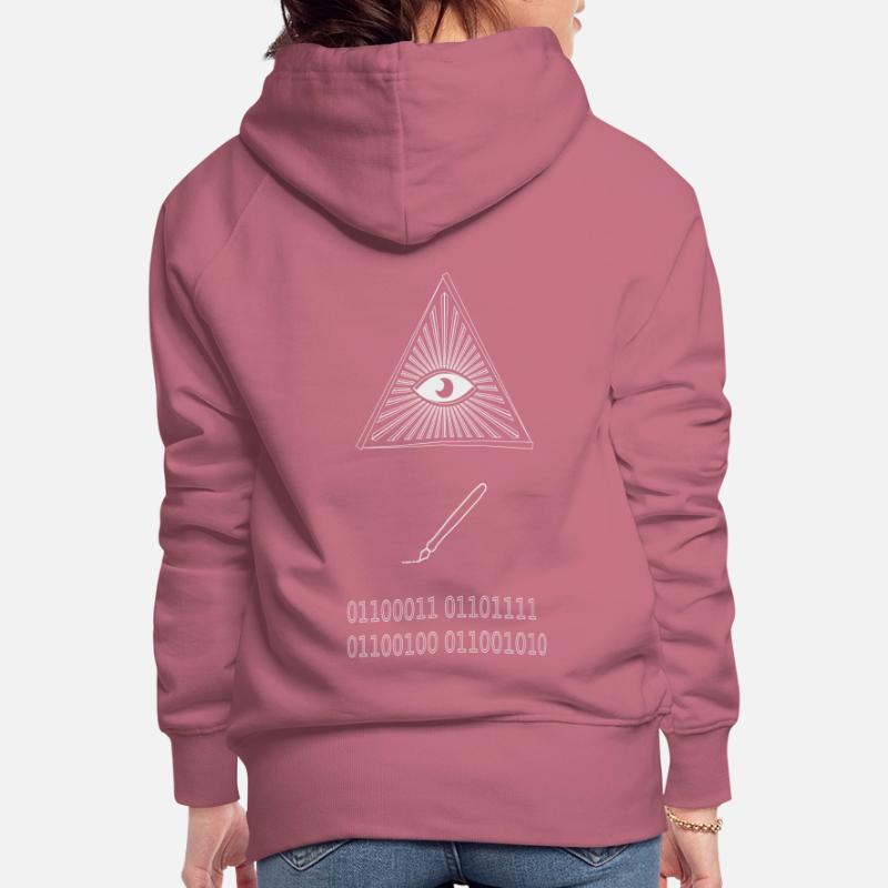 Eye write code computer programmer hipster geek Women’s Premium Organic Hoodie
