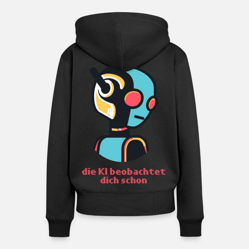 L’IA vous observe déjà - obscurité^ - Sweat à capuche Premium bio Femme - noir