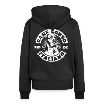 Cane Corso - Sweat à capuche Premium bio Femme - noir - Dos - Julia (174cm)
