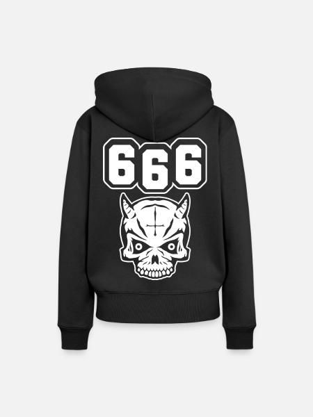 Teufel 666 - Frauen Premium Bio Hoodie - Schwarz