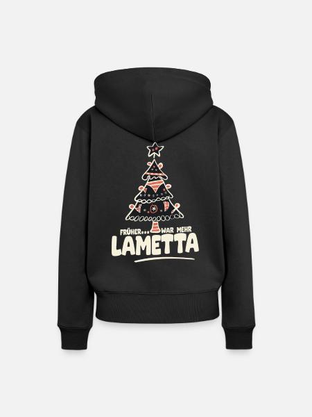 Früher war mehr Lametta - Frauen Premium Bio Hoodie - Schwarz