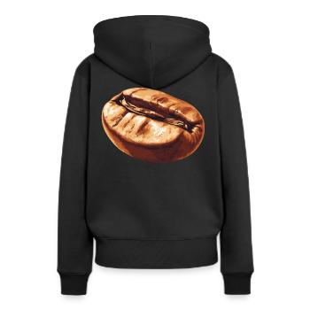 Coffee bean deceptively real - Women’s Premium Organic Hoodie - black - Back - Julia (174cm)