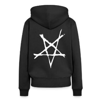 Scratch Pentagram - Women’s Premium Organic Hoodie - black - Back - Julia (174cm)