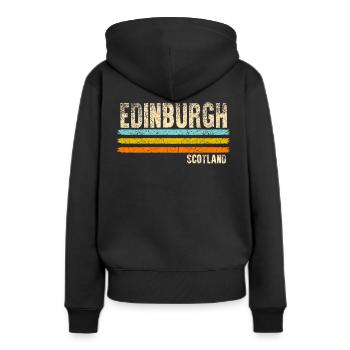 Edinburgh Scotland - Women’s Premium Organic Hoodie - black - Back - Julia (174cm)