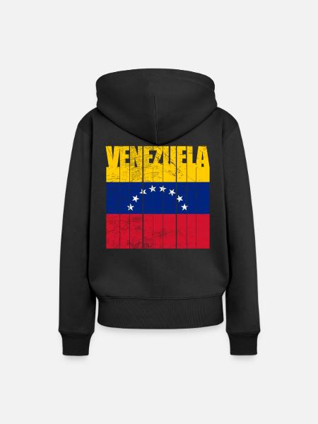 Venezuela Flagge - Frauen Premium Bio Hoodie - Schwarz