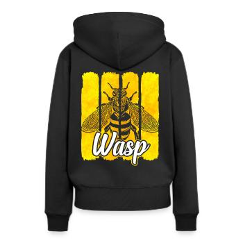 guêpe - Sweat à capuche Premium bio Femme - noir - Dos - Julia (174cm)