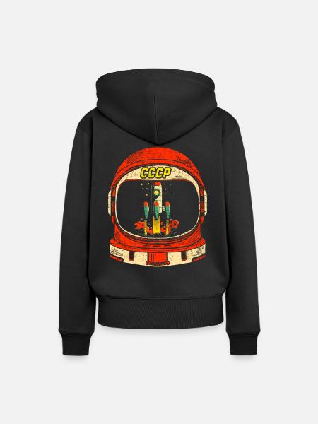 Kosmonaut - Frauen Premium Bio Hoodie - Schwarz
