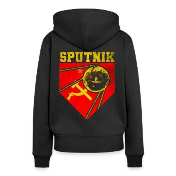 Satellite Spoutnik 1 - Sweat à capuche Premium bio Femme - noir - Dos - Julia (174cm)