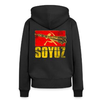 Missile de l’Union soviétique - Sweat à capuche Premium bio Femme - noir - Dos - Julia (174cm)