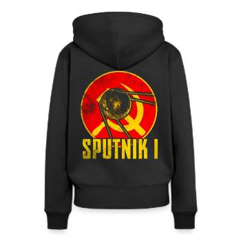 Satellite Spoutnik 1 - Sweat à capuche Premium bio Femme - noir - Dos - Julia (174cm)