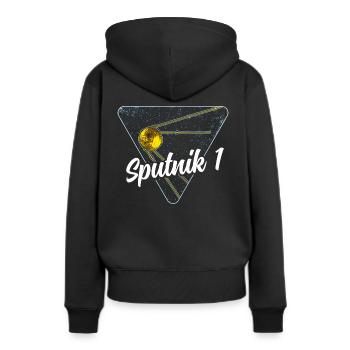 Sputnik 1 Satellit - Frauen Premium Bio Hoodie - Schwarz - Hinten - Julia (174cm)