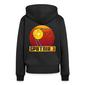 Satellite Spoutnik 1 - Sweat à capuche Premium bio Femme - noir - Dos - Julia (174cm)