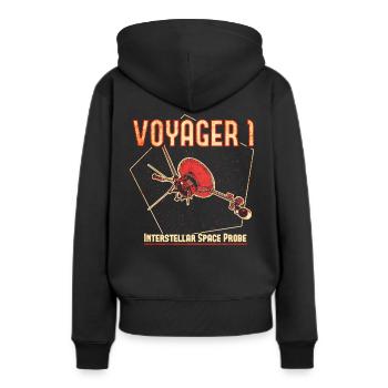 Voyager 1 Weltraum Sonde - Frauen Premium Bio Hoodie - Schwarz - Hinten - Julia (174cm)