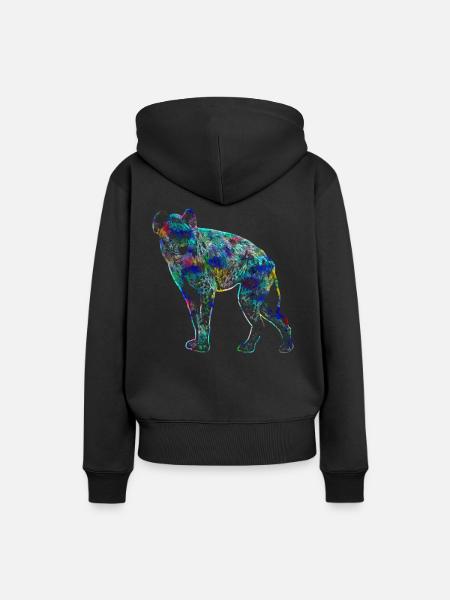 Hyäne - Frauen Premium Bio Hoodie - Schwarz