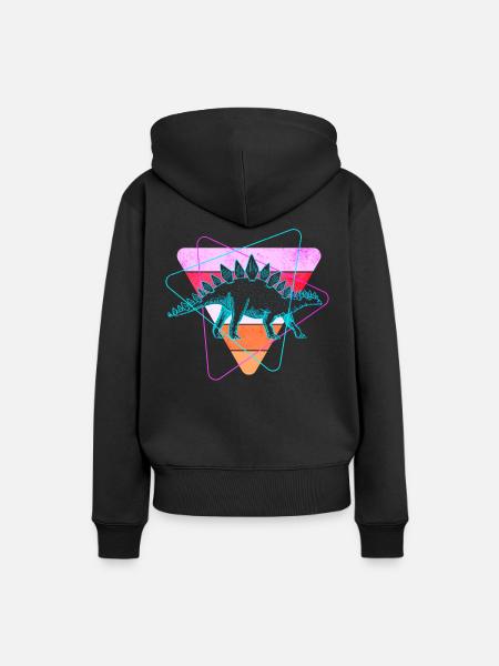 Stegosaurus Dinosaurier - Frauen Premium Bio Hoodie - Schwarz
