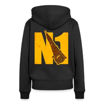 Missile N1 Union soviétique - Sweat à capuche Premium bio Femme - noir - Dos - Julia (174cm)