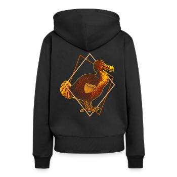 Dodo - Un oiseau disparu incapable de voler - Sweat à capuche Premium bio Femme - noir - Dos - Julia (174cm)