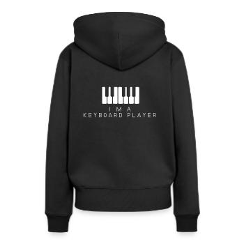 Je suis un joueur de clavier - Sweat à capuche Premium bio Femme - noir - Dos - Julia (174cm)