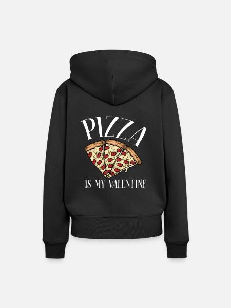 Pizza is my valentine - Women’s Premium Organic Hoodie - black