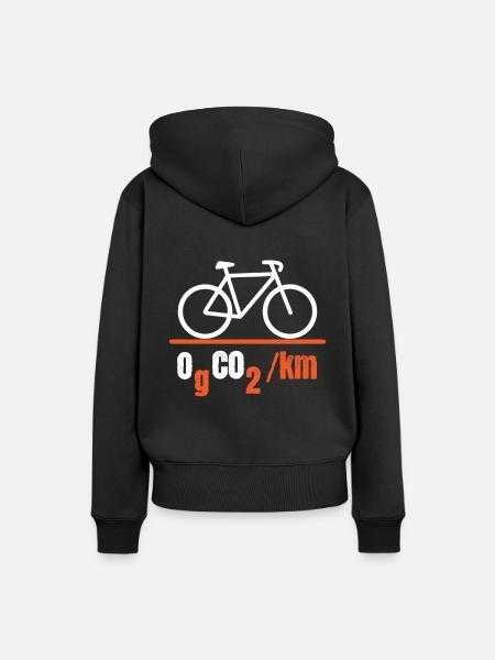 Fahrrad-Umweltschutz - Frauen Premium Bio Hoodie - Schwarz