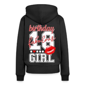 18 ans 18 ans Red Kiss fille filles - Sweat à capuche Premium bio Femme - noir - Dos - Julia (174cm)