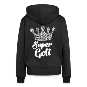 Super Goli fragen Patentante fragen Taufe Schweiz - Frauen Premium Bio Hoodie - Schwarz - Hinten - Julia (174cm)